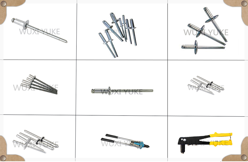 Глухія заклёпкі з алюмініевай сталі з адкрытым канцом купала3