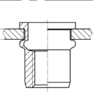 Stálhnoðhneta Flat Head Insert Nutsert263