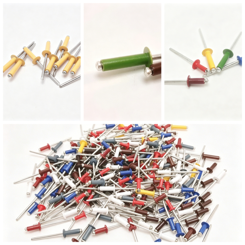 YUKE dažādas krāsas alumīnija un tērauda kniedes