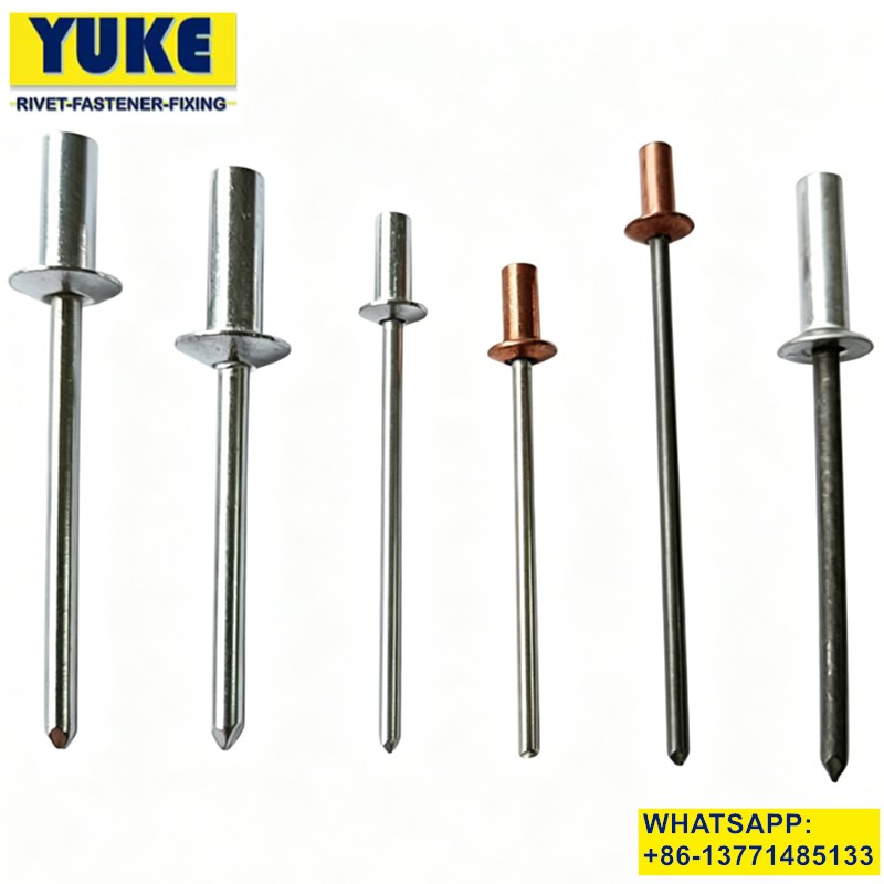 Rivets aveugles YUKE de différents matériaux